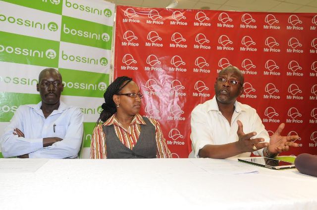 Katende speaking at the opening of Mr Price at Acacia Mall on Thursday