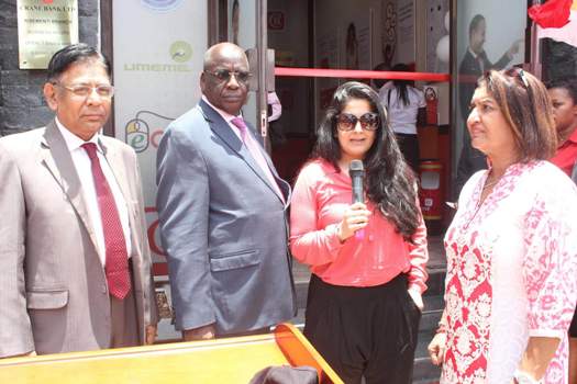 Crane bank management during the opening of Kisementi branch