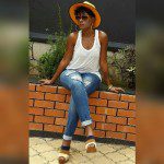 Model Debie Kagisha poses nude to promote art