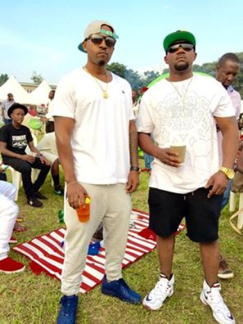 TMT Boss Cameroon Gitawo (R) with Meddie at Blankets and Wine last week