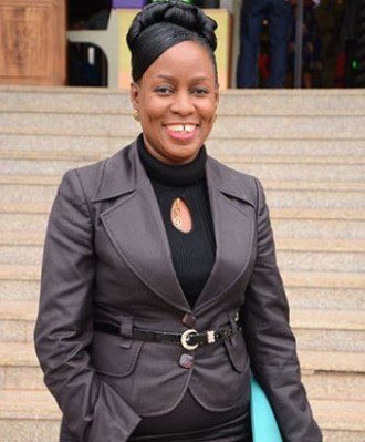 Florence Nakiwala puts on her trademark smile 