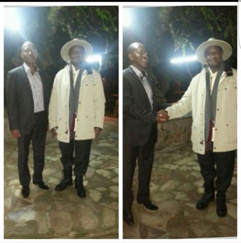 Frank Gashumba with President Yoweri Museveni