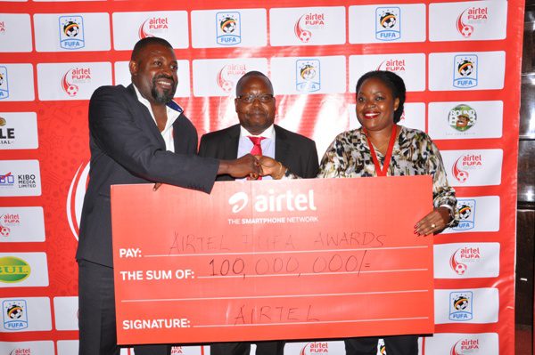 Airtel Uganda hands over UGX 100,000,000 for the 2017 Airtel-FUFA Awards
