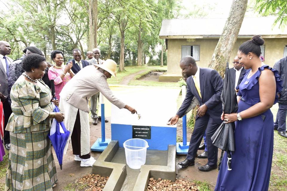 First Lady Janet Museveni commissions water installations in Mitooma