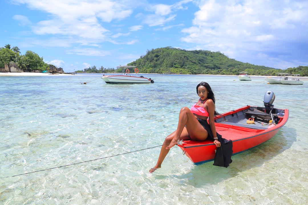 Photos: Tinah Teise takes birthday celebrations to touring Islands in Seychelles
