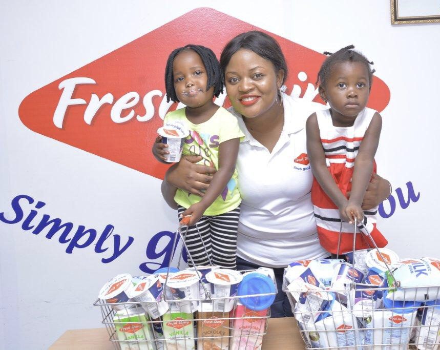 Kids with Fresh Dairy Yoghurt challenge winners rewarded