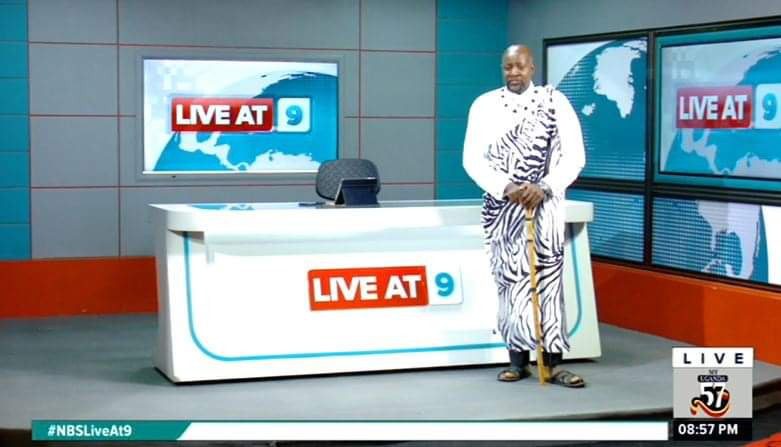 Samson Kasumba “Kinyarwanda” attire on news set causes a frenzy