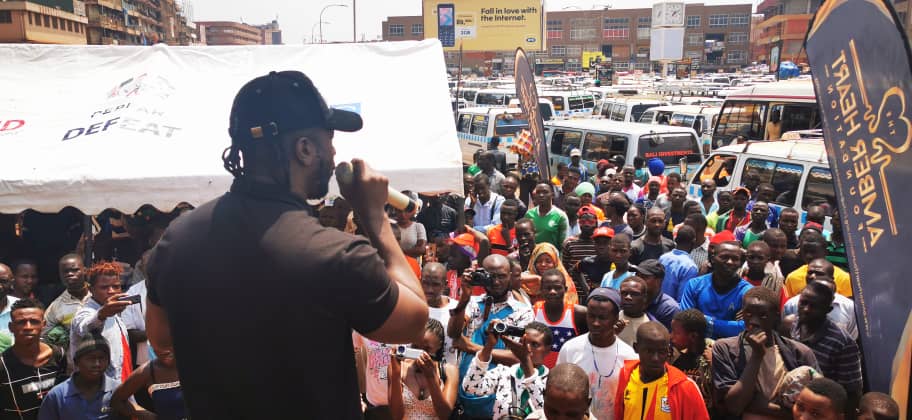 Bebe Cool takes TB fight to down town Kampala