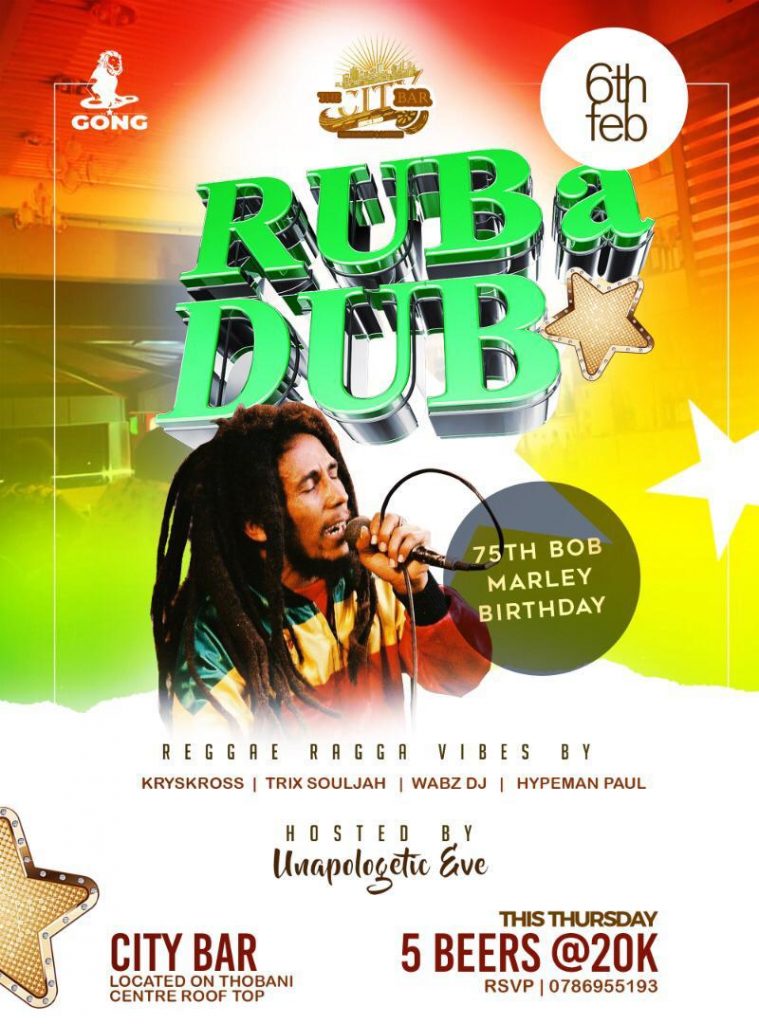 City Bar to organise Bob Marley’s birthday