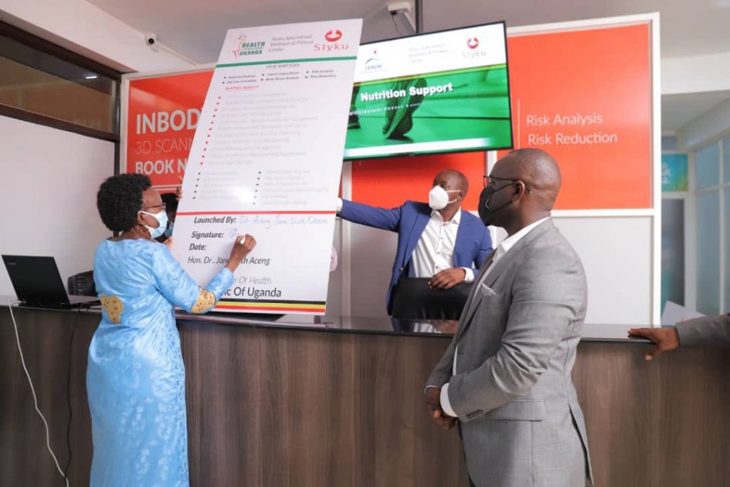  Health Minister Aceng launches Health & Fitness Center