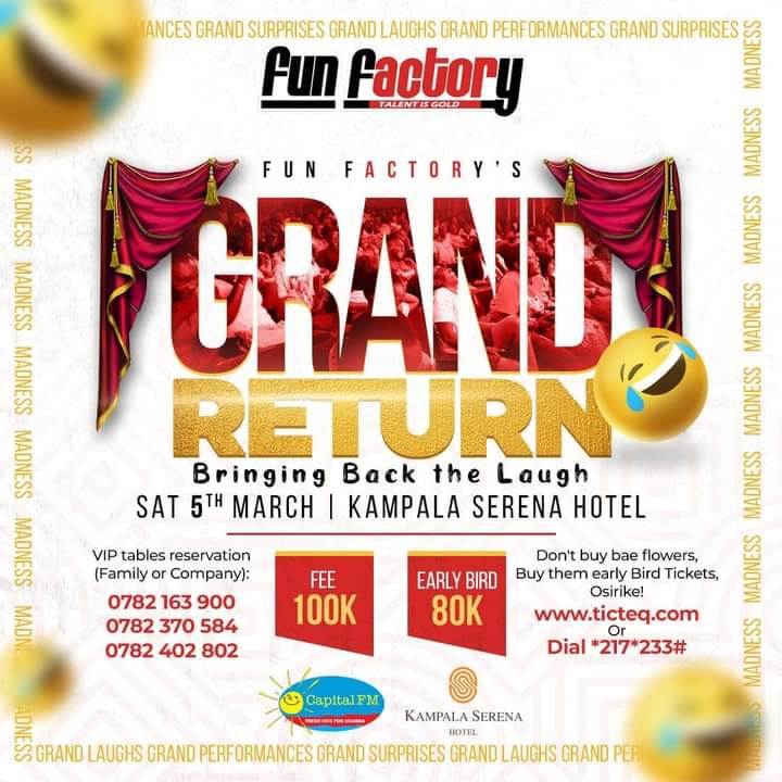 Fun Factory set for The Grand Return comedy show
