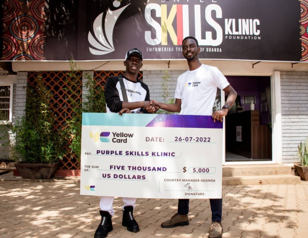 Yellow Card Donates $5000 to Douglas Lwanga’s Purple Skills Klinic Foundation