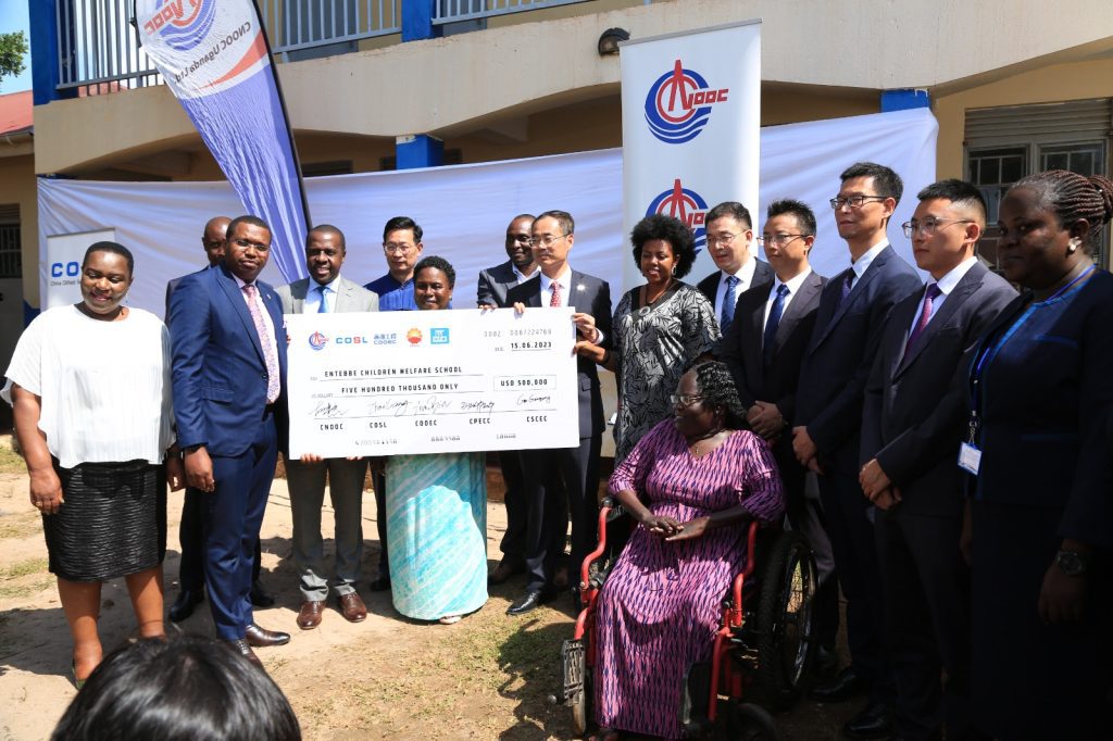 CNOOC Uganda Limited and Contractors of the Kingfisher Oilfield Make Generous Donations to Entebbe Children Welfare School