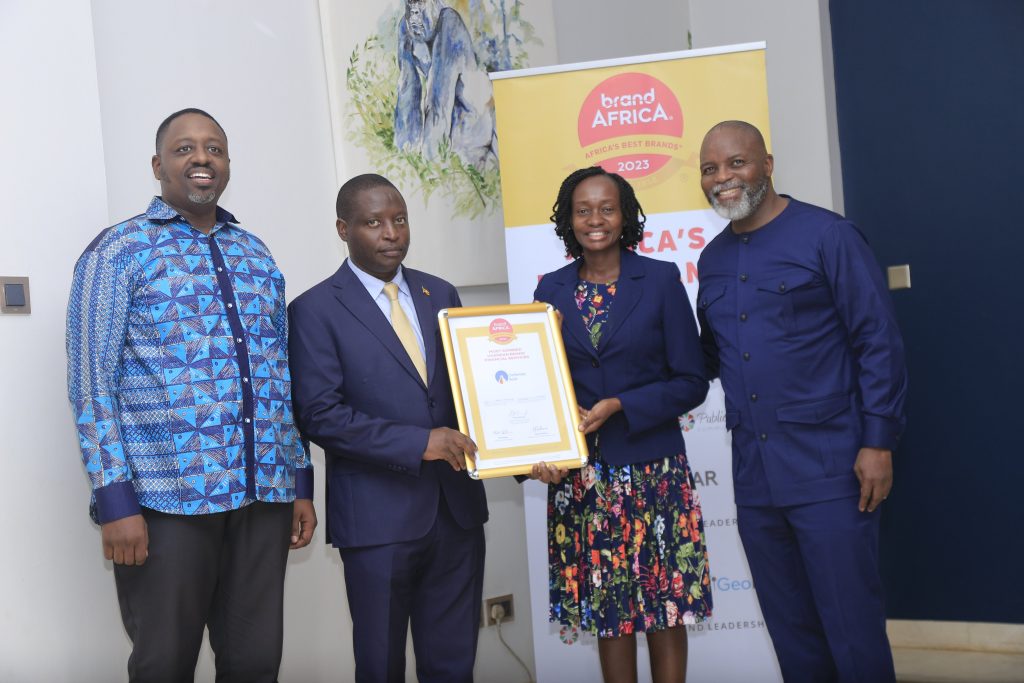 Centenary Bank named Uganda’s Most Admired Bank for doing good in society, people and environment at the 2023 Brand Africa Awards