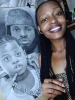  Ugandan pencil artist Khirah Jowenah seeks to meet Diamond Platnumz