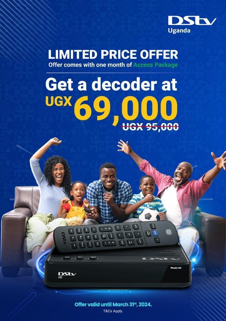 MultiChoice Uganda Unveils Exclusive Limited-Time Offer: DStv Decoder Price Slashed to 69,000 UGX with 1 Month Subscription to the Access Package