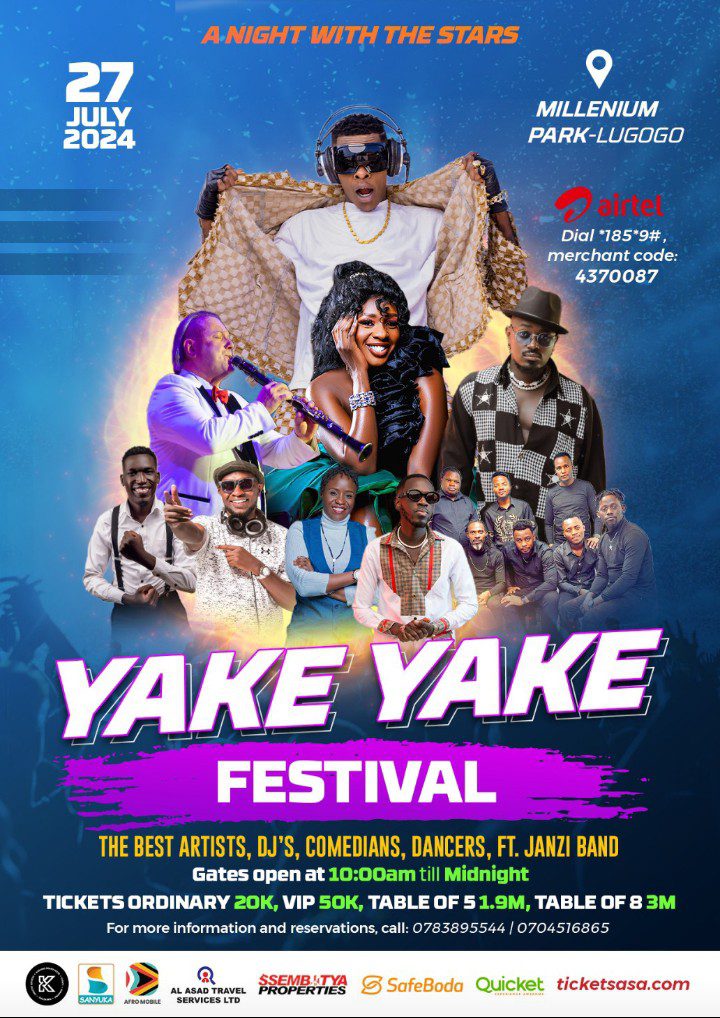 Jose Chameleone, Ykee Benda, Cindy, Janzi Band & other stars to rock Yake Yake Festival Jose Chameleone, Ykee Benda, Cindy, Janzi Band & other stars to rock Yake Yake Festival