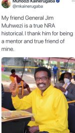  Army Chief Gen Muhoozi Kainerugaba lauds historical bush war hero Gen Jim Muhwezi