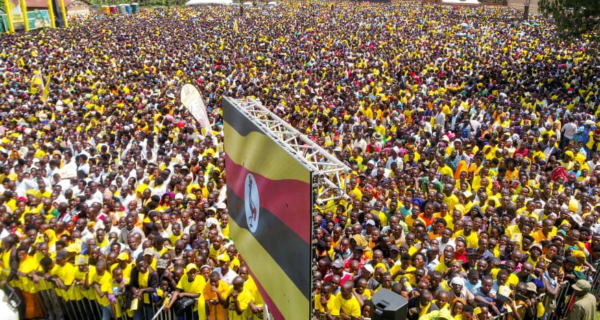  2026 Updates: Hon. Frank Tumwebaze lauds the people of Kamwenge as the district is painted yellow during NRM’s Presidential candidate Yoweri Kaguta Museveni campaign trail