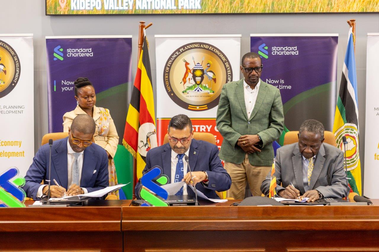  Government of Uganda and Standard Chartered Uganda sign EUR 641.1 million (UGX 2.747 trillion) agreement to finance key infrastructure projects