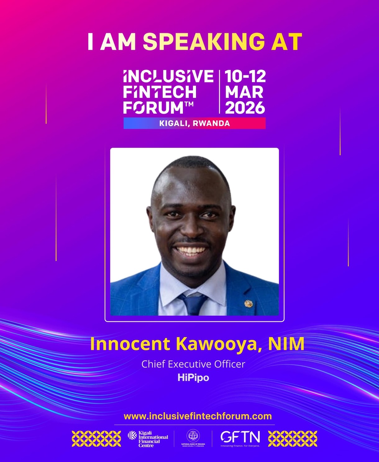  Innocent Kawooya to speak at FinTech Forum in Kigali