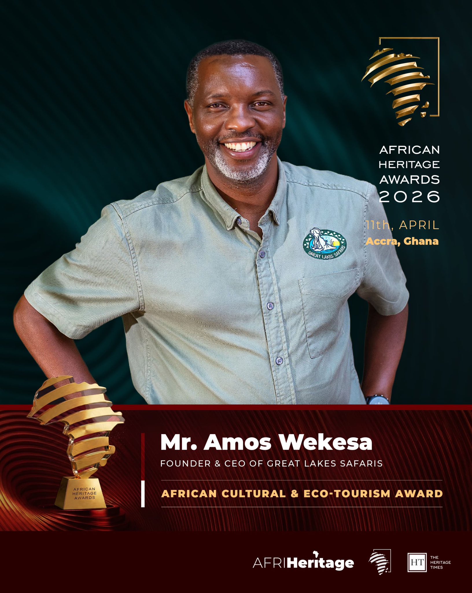  Amos Wekesa wins African Heritage Award in Accra Ghana