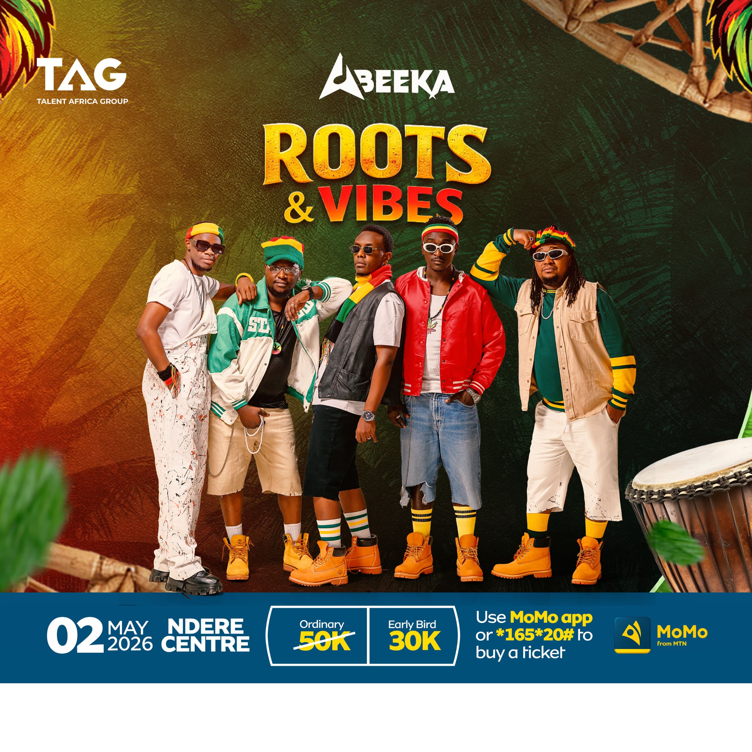  Talent Africa Group launches ticket sales for Root & Vibes concert with tickets exclusively available via MTN Mobile Money