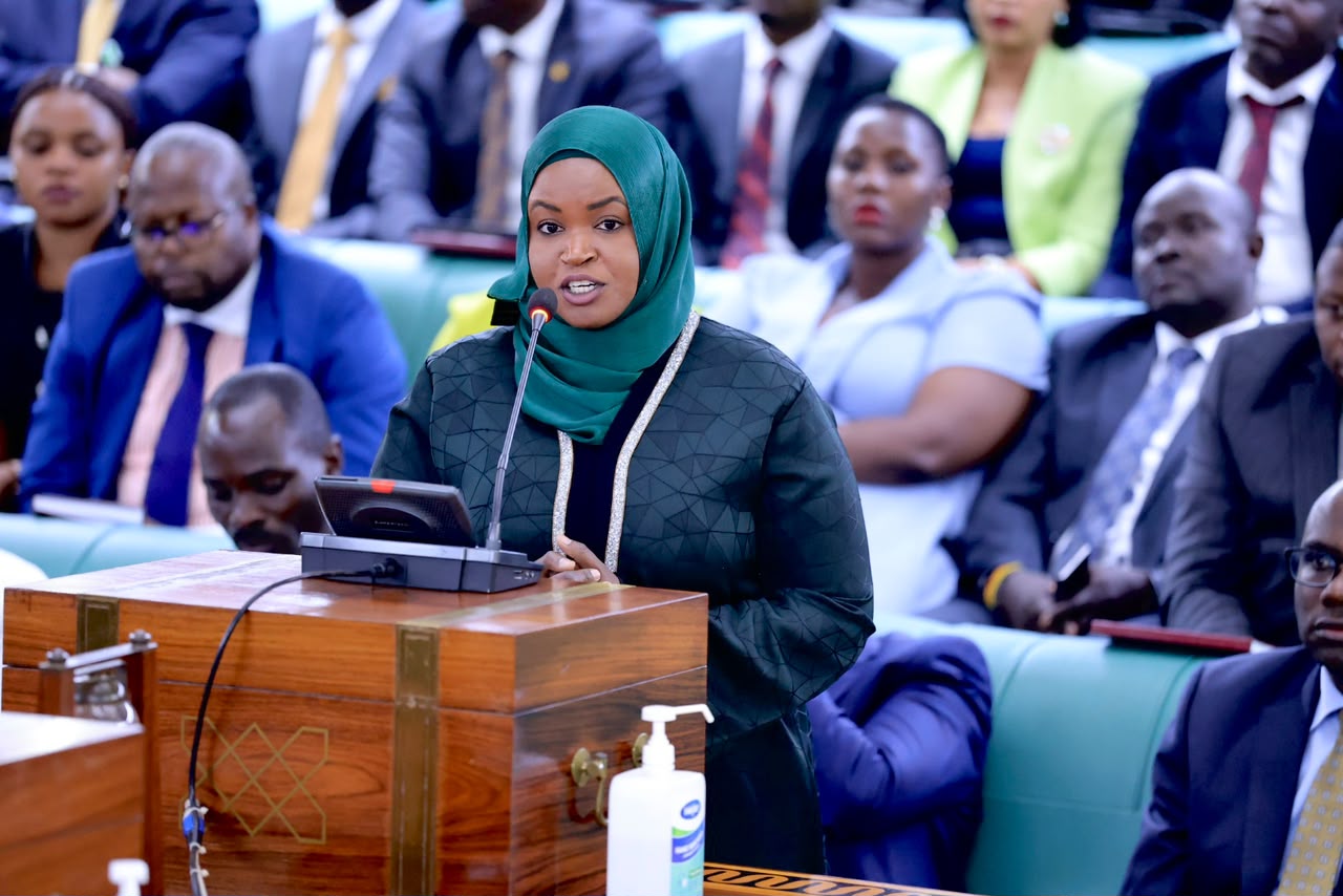 Hon. Mafabi Asha Nabulo speaking on the floor of Parliament today